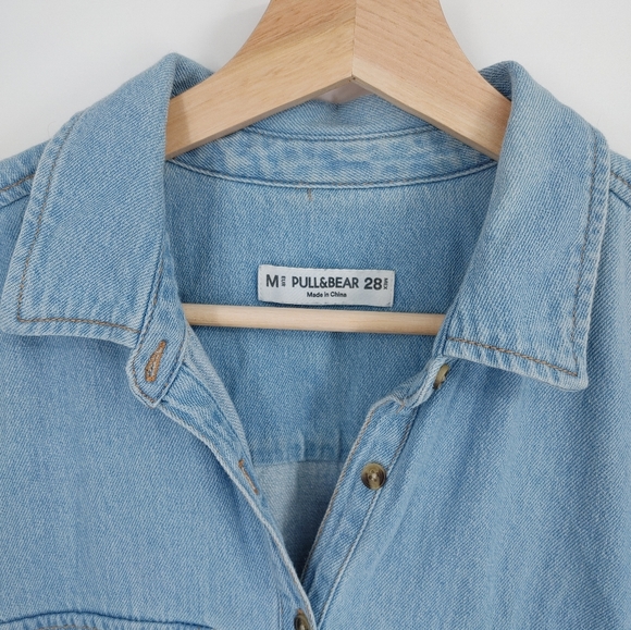 Pull & Bear | denim button down shirt - Picture 3 of 5